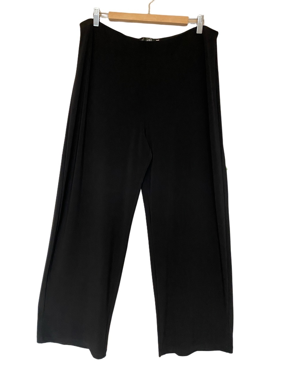 Sympli Black Wide Leg Pull on Stretch Pants Sz 16